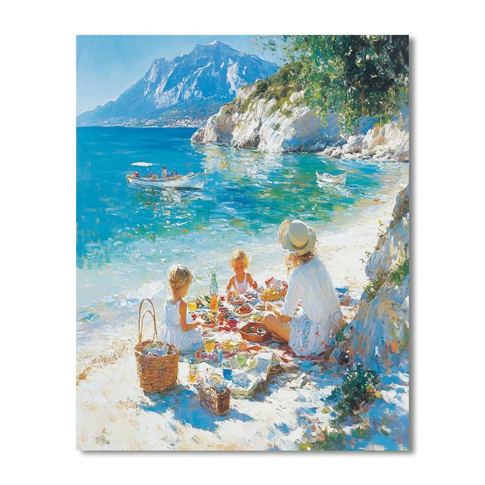 Joaquín Sorolla Inspired Beach Picnic Paint by numbers kits