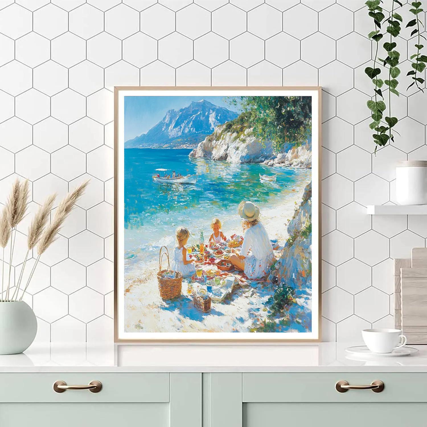 Joaquín Sorolla Inspired Beach Picnic Paint by numbers kits