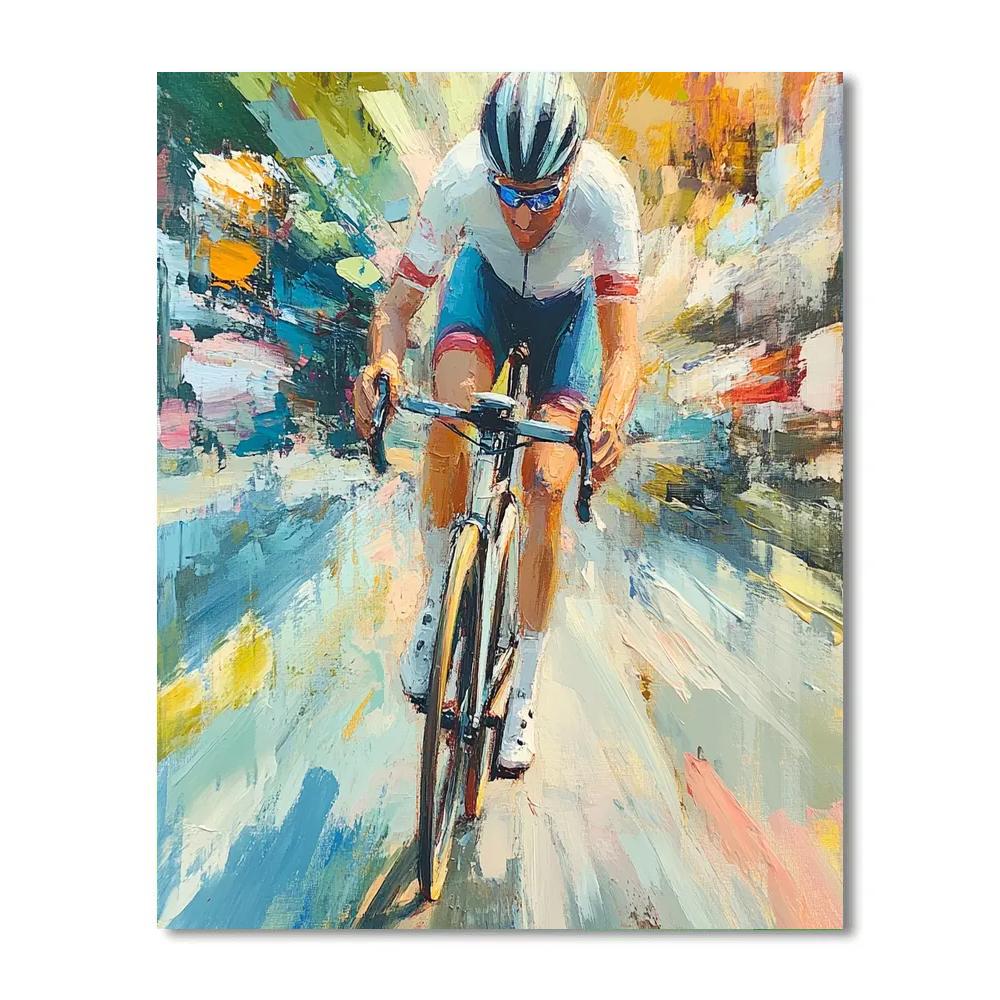 Edgar Degas Inspired Cyclist Study paint by numbers