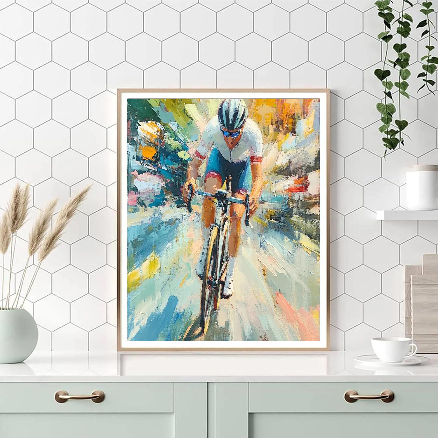 Edgar Degas Inspired Cyclist Study paint by numbers