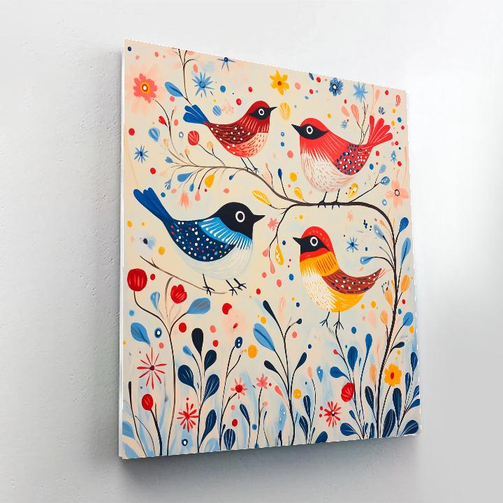 Joan Miró Inspired Playful Birds Paint by numbers kits