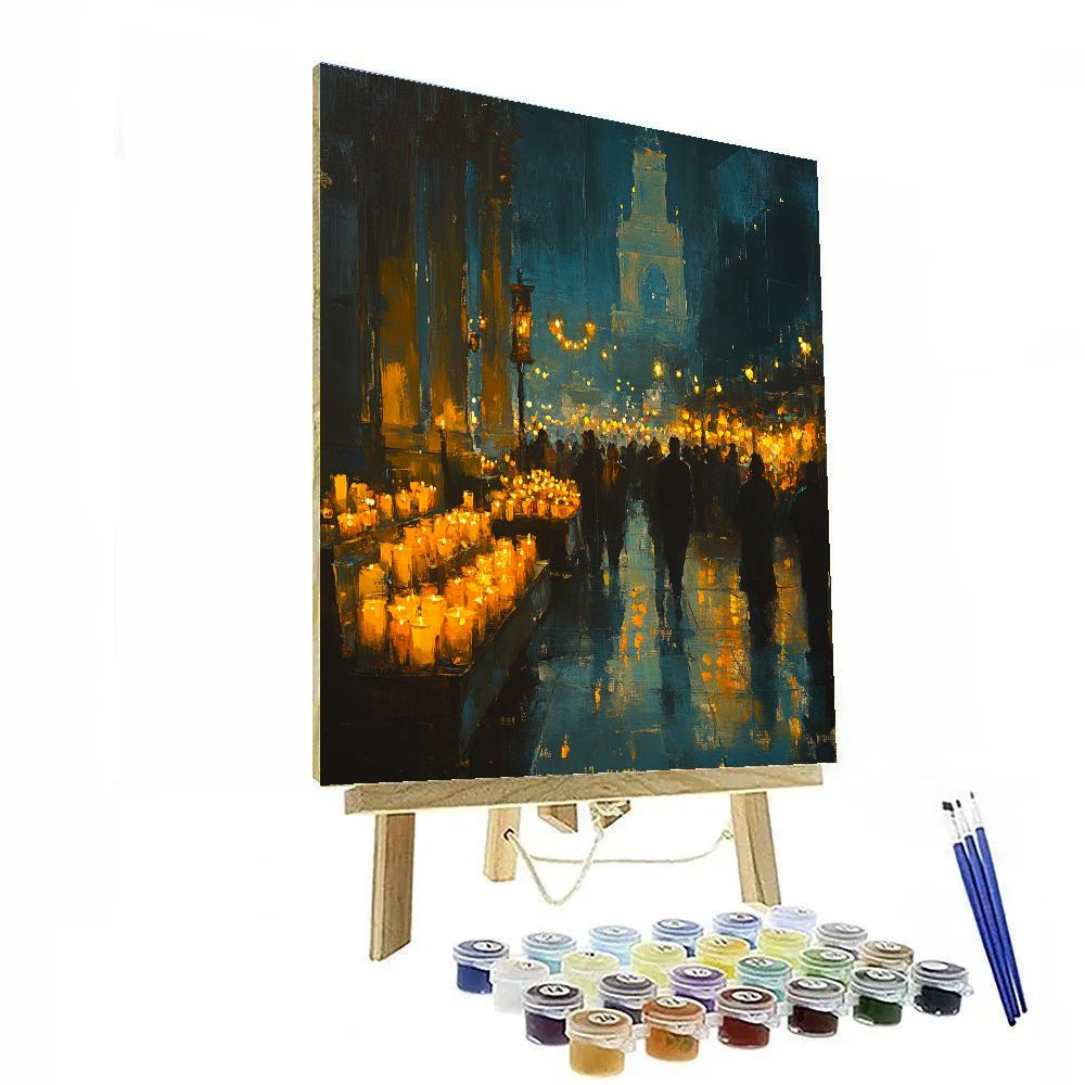 Rembrandt Inspired Candle Market paint by numbers