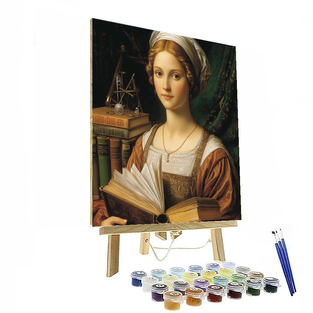 Caterina Van Hemessen Inspired Scholar Portrait paint by number