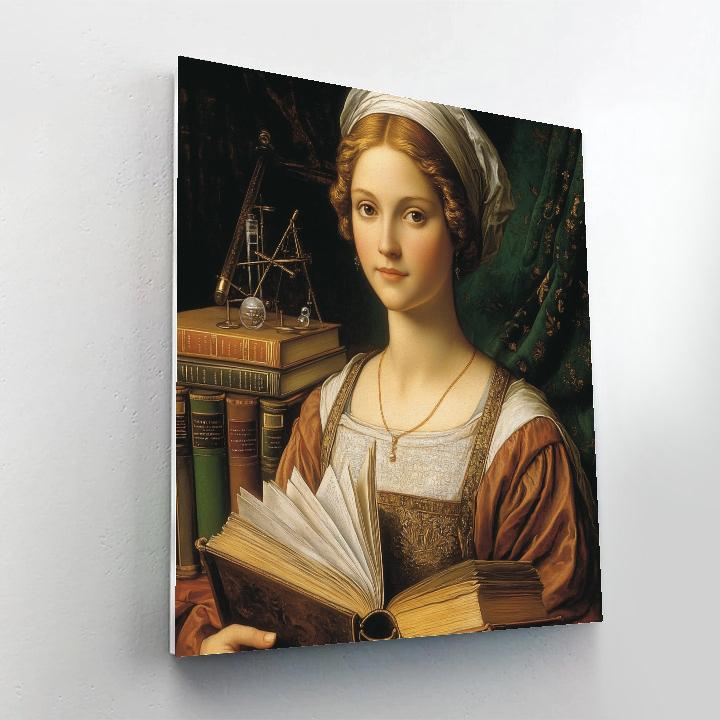 Caterina Van Hemessen Inspired Scholar Portrait paint by number