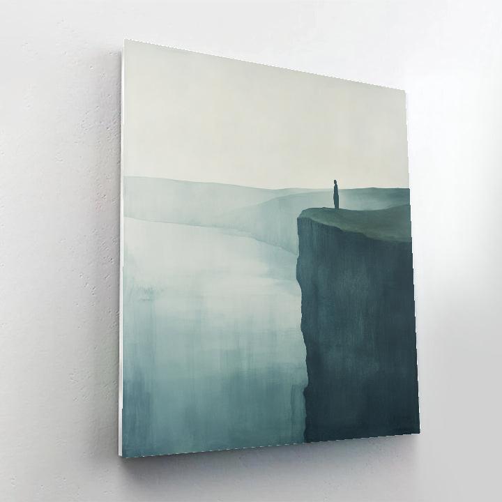 Caspar David Friedrich Inspired Seaside Cliff paint by color