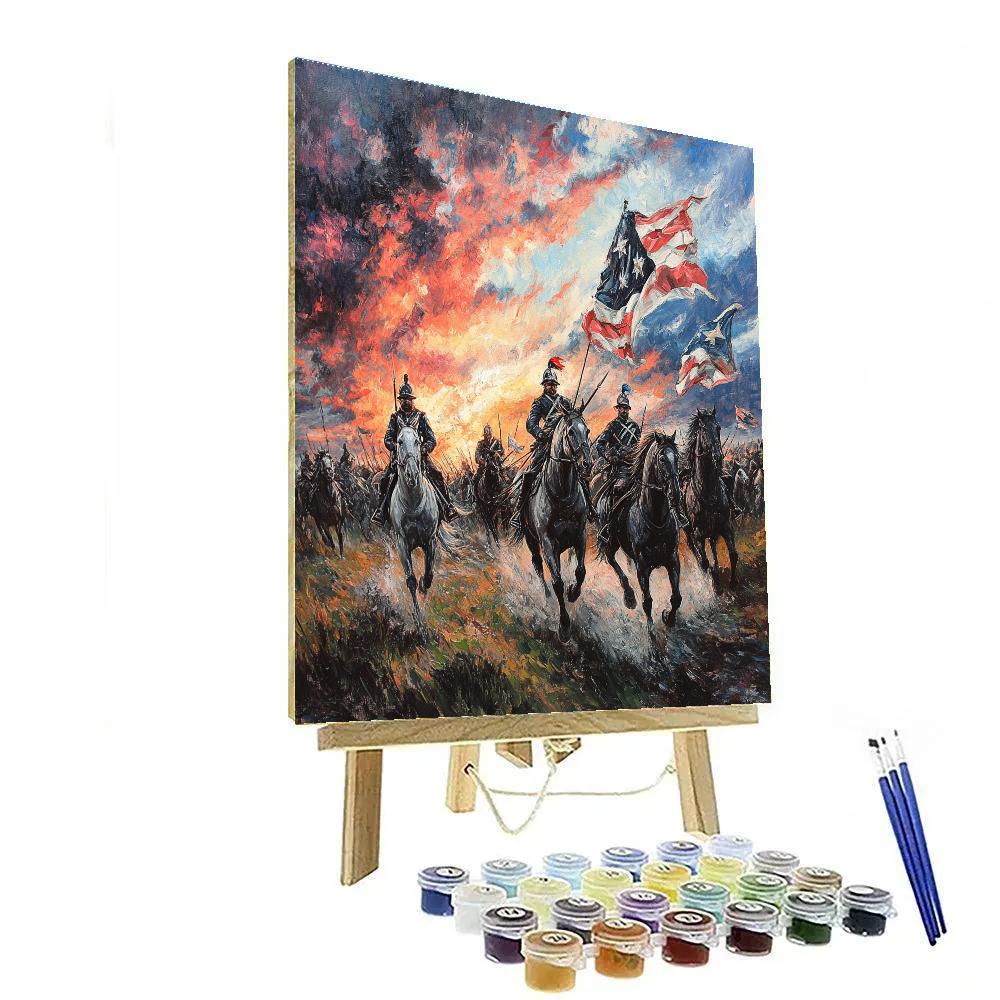 Eugène Delacroix Inspired Battle Charge Painting by numbers kit