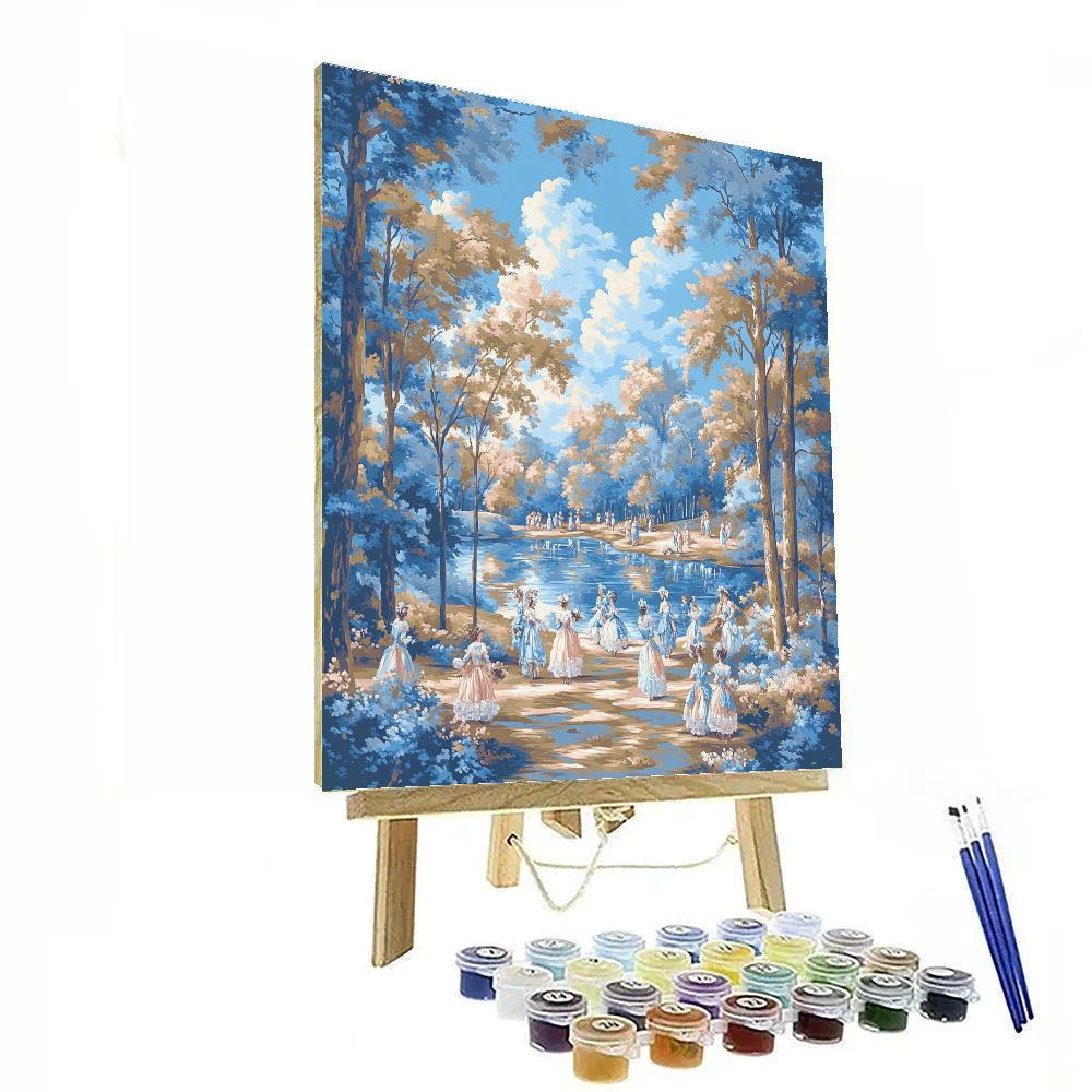 Antoine Watteau Inspired Masked Ball painting number kit