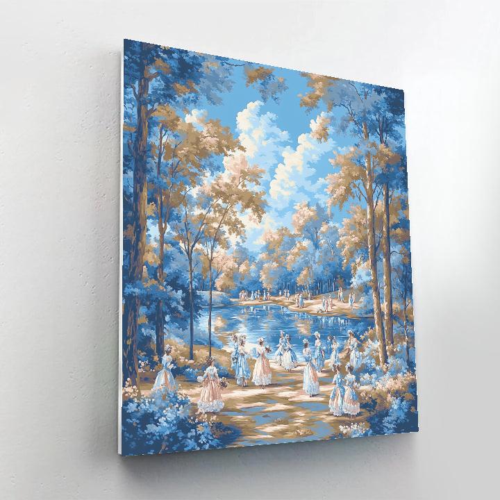 Antoine Watteau Inspired Masked Ball painting number kit