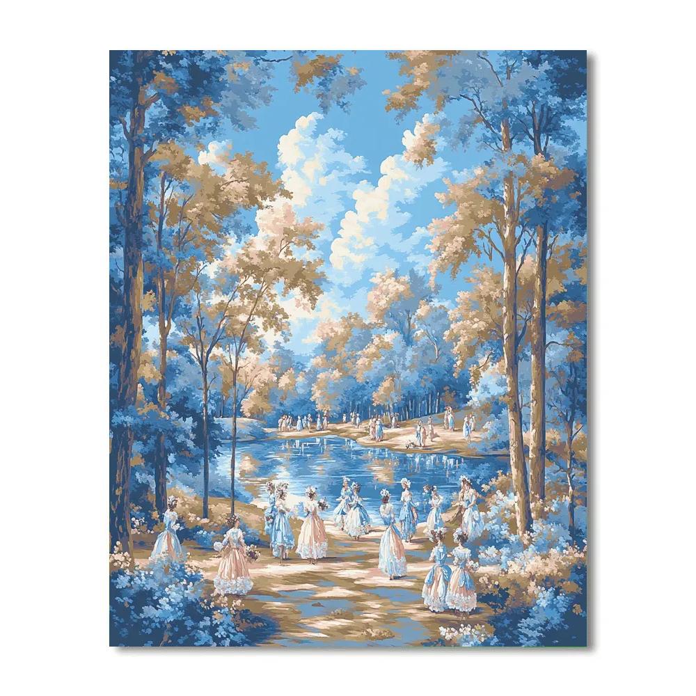 Antoine Watteau Inspired Masked Ball painting number kit