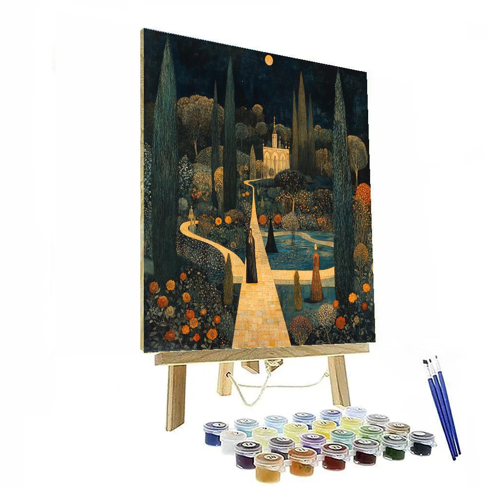Edward Burne-Jones Inspired Enchanted Garden Paint by numbers art