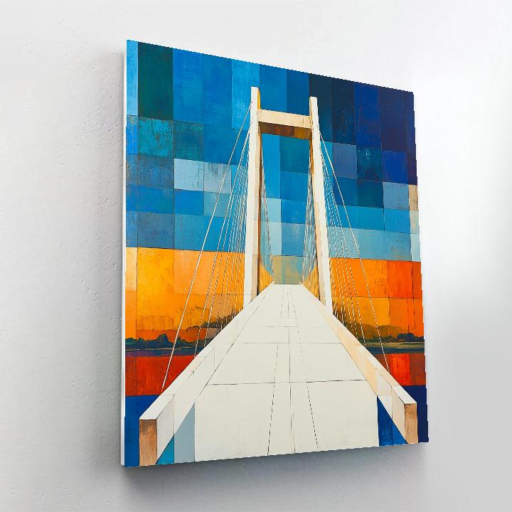 Piet Mondrian Inspired Bridge Abstraction paint by numbers