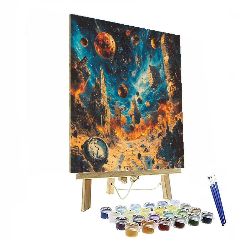 Salvador Dali Inspired Surreal Space Dreams paint by color