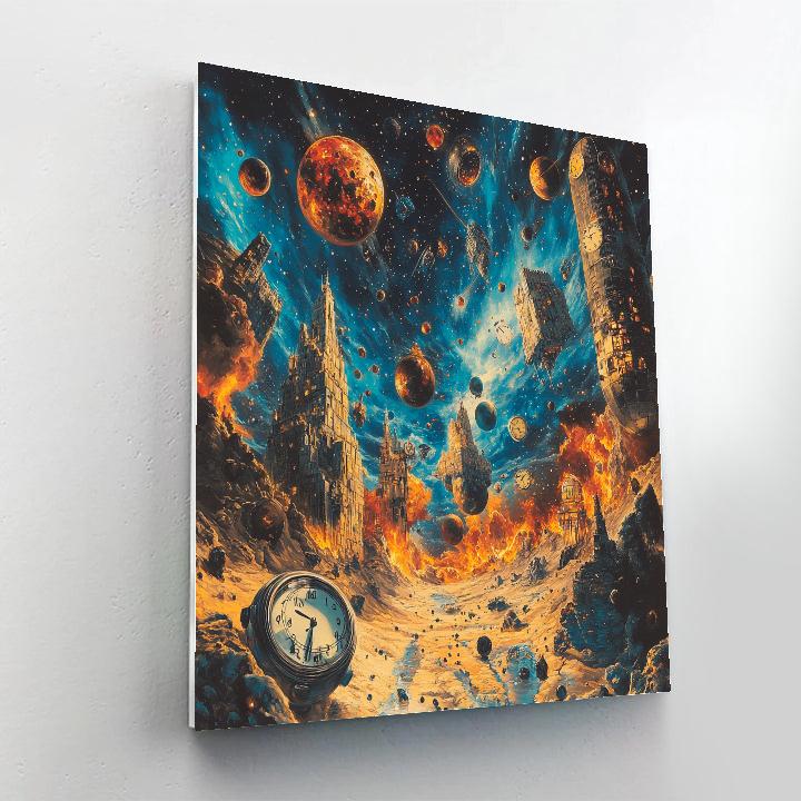 Salvador Dali Inspired Surreal Space Dreams paint by color