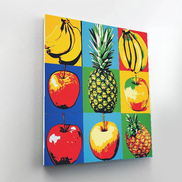 Andy Warhol Inspired Colorful Fruit Pop Art Paint by numbers art