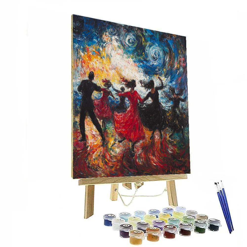 Edvard Munch Inspired Emotional Dance paint by color