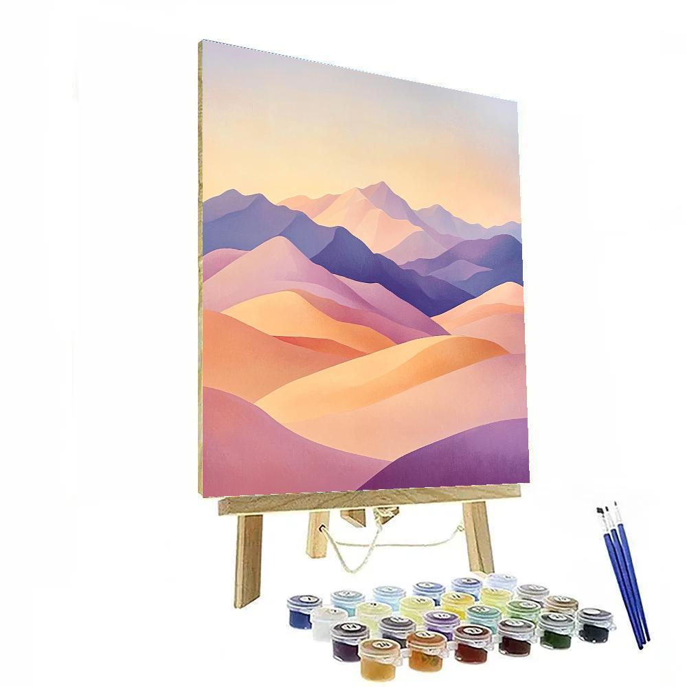 Georgia OKeeffe Inspired Desert Mountains At Sunrise Paint by numbers kits