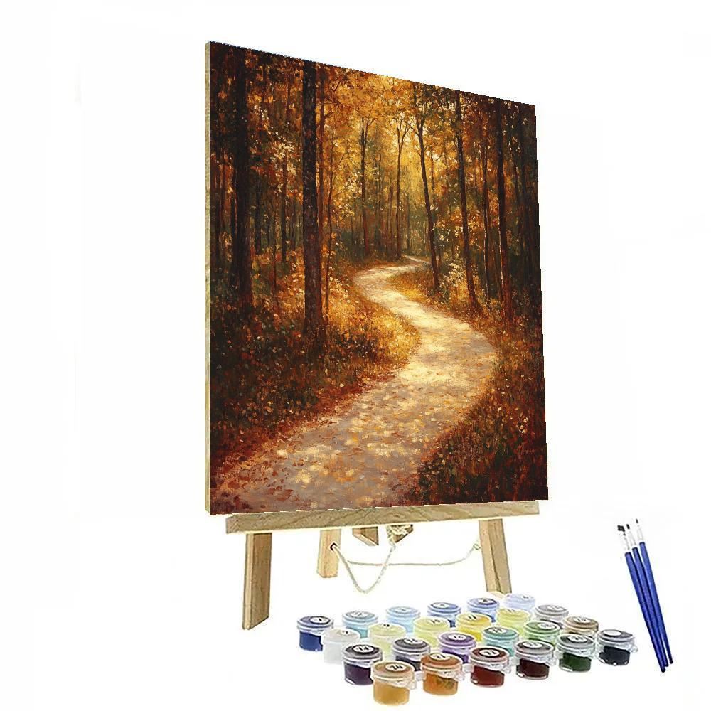 Claude Monet Inspired Autumn Forest Path Paint by numbers art