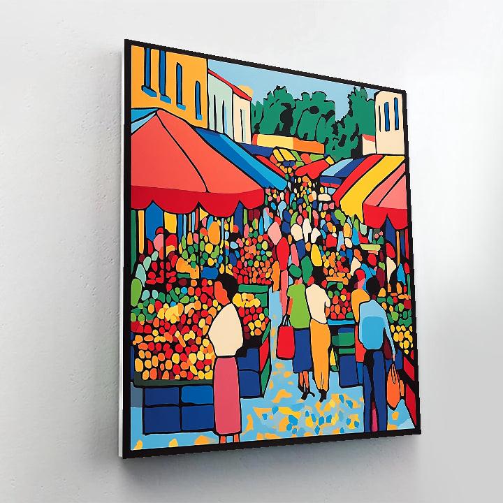 Henri Matisse Inspired Festive Market Scene DIY paint by numbers