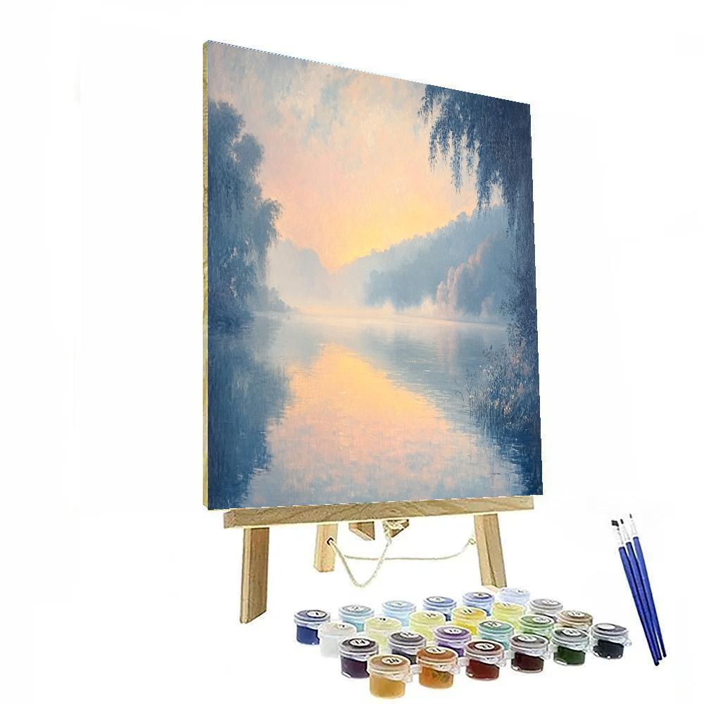J.M.W. Turner Inspired Sunrise Over Calm Lake Painting by numbers kit
