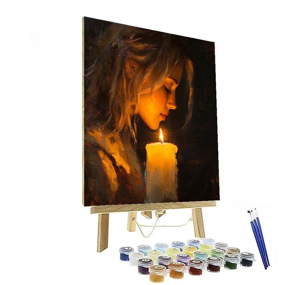 Rembrandt Inspired Portrait In Candlelight painting number kit