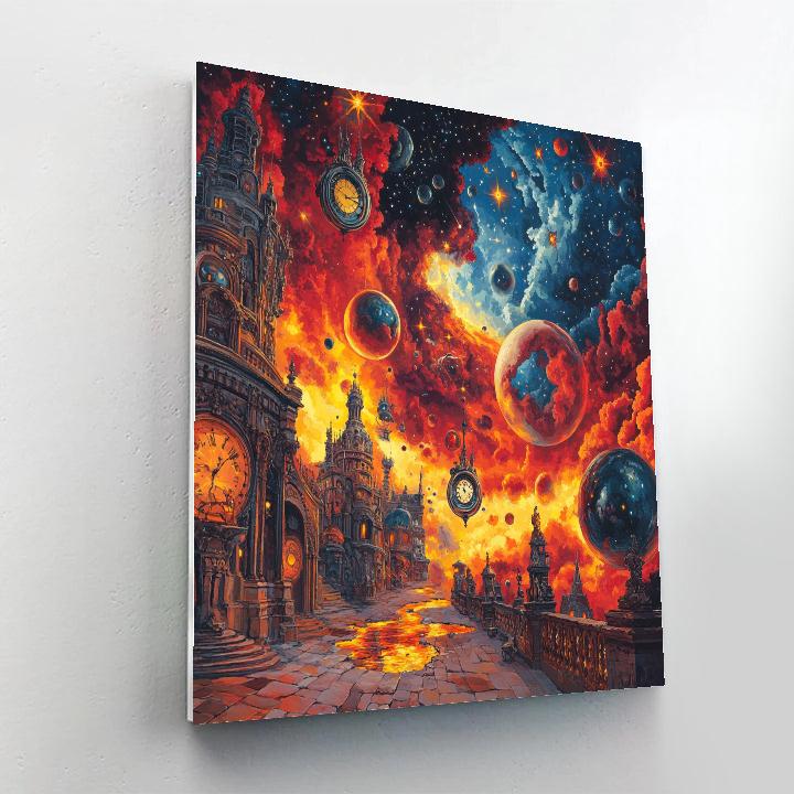 Salvador Dali Inspired Cosmic Surrealism Numbered painting kits