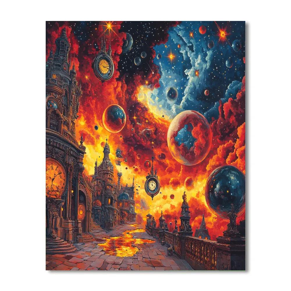 Salvador Dali Inspired Cosmic Surrealism Numbered painting kits