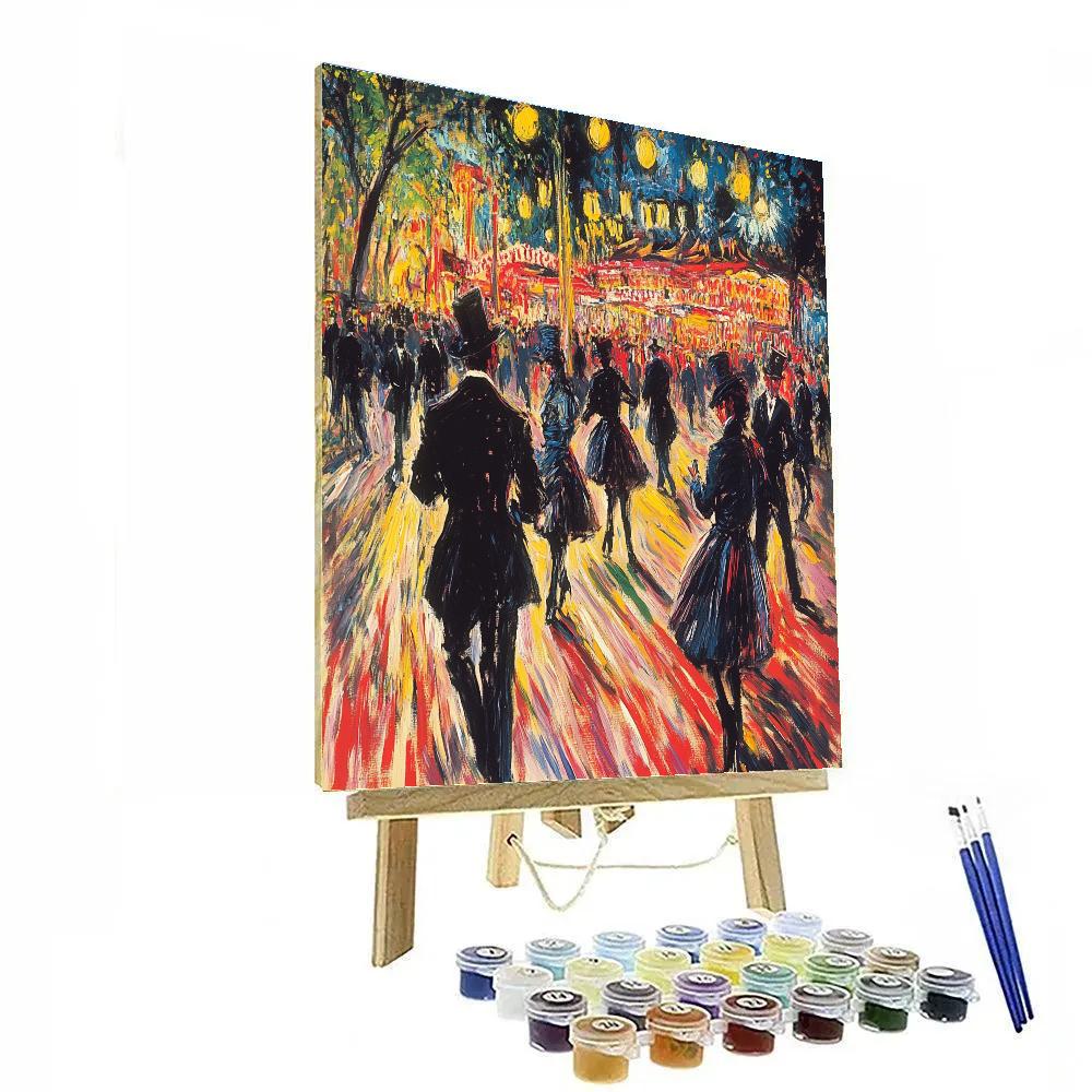 Henri Toulouse-Lautrec Inspired Carnival Night paint by number