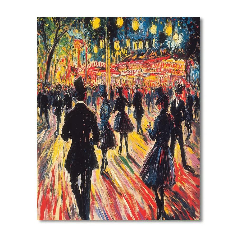 Henri Toulouse-Lautrec Inspired Carnival Night paint by number