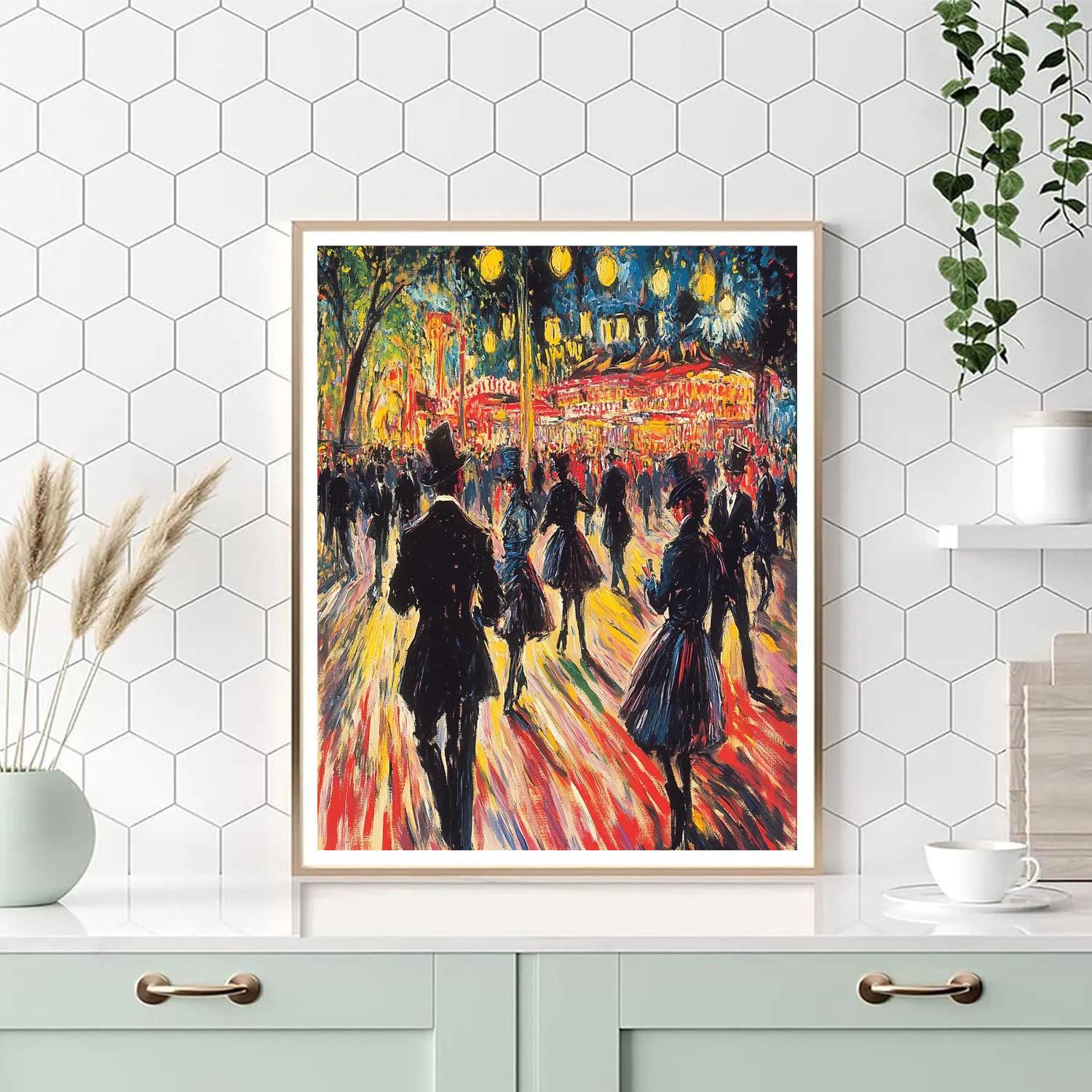 Henri Toulouse-Lautrec Inspired Carnival Night paint by number