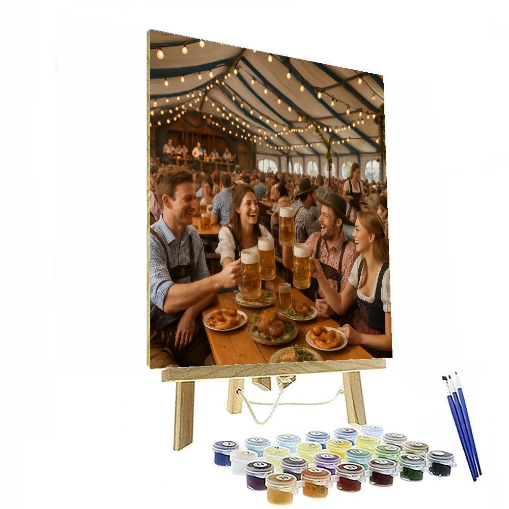 Oktoberfest Tent Toast DIY paint by numbers