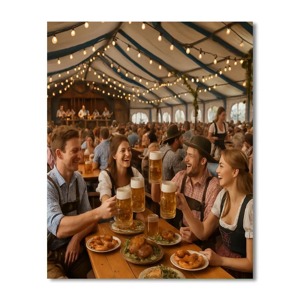 Oktoberfest Tent Toast DIY paint by numbers