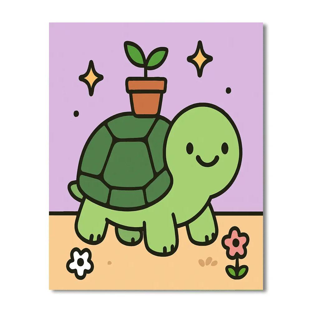 Cosmic Turtle Garden Paint by numbers kits