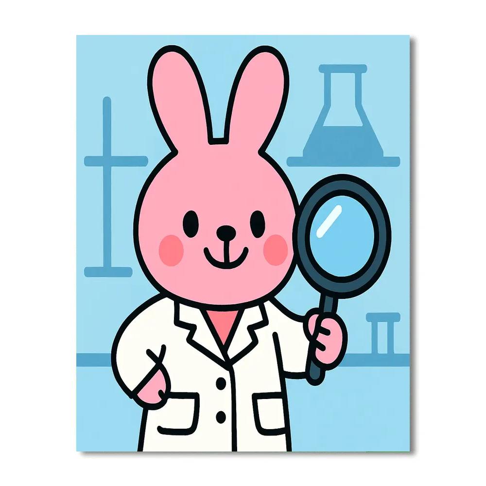 Nebula Bunny Scientist paint by number