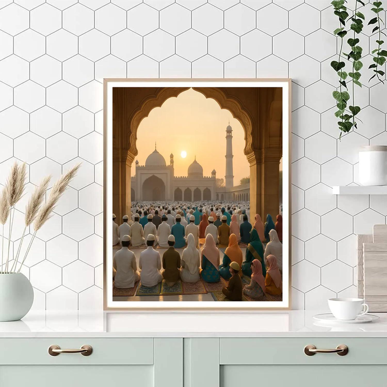 Eid Morning Prayers Courtyard DIY paint by numbers