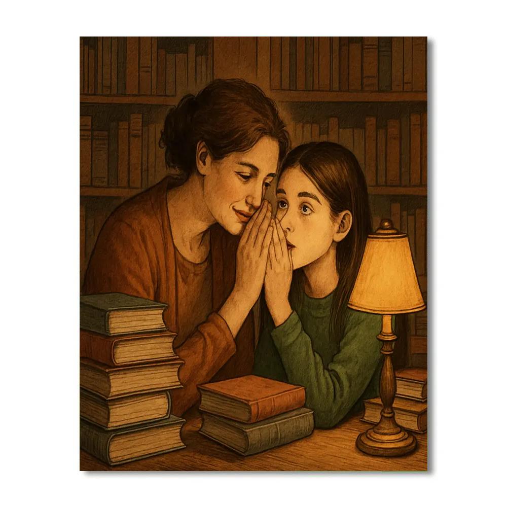 Library Nook Whispered Secrets paint by numbers