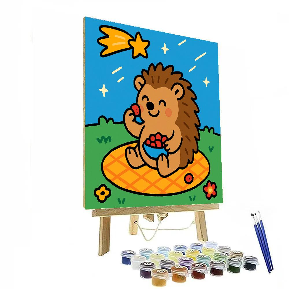 Meteor Hedgehog Picnic Painting by numbers kit