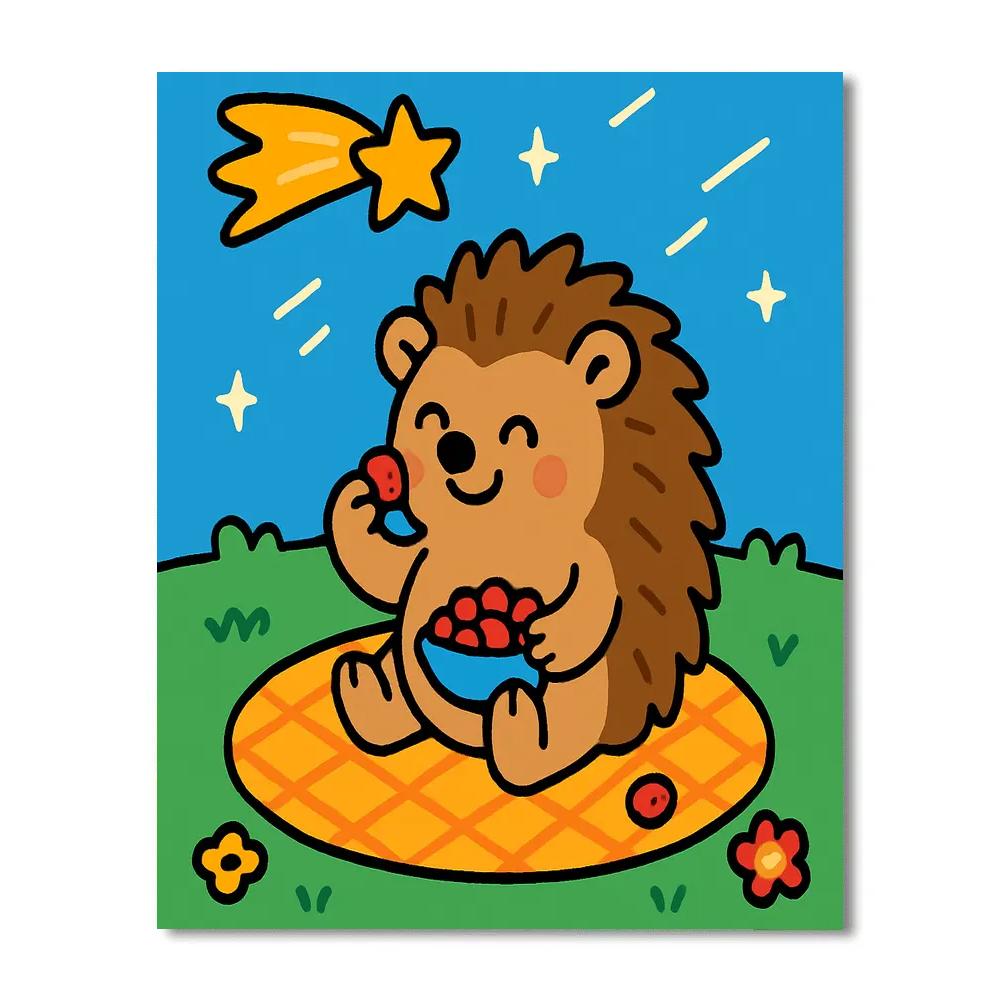 Meteor Hedgehog Picnic Painting by numbers kit