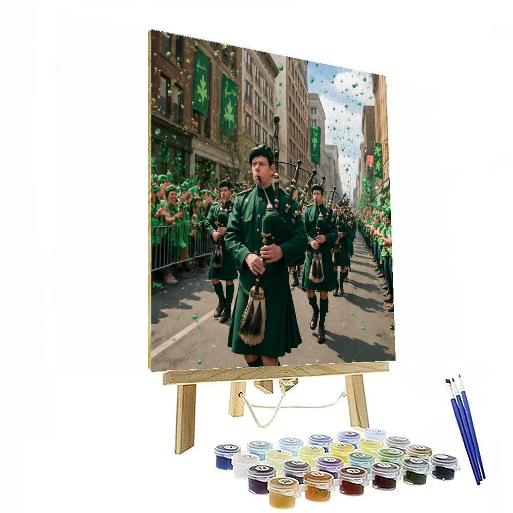 St Patricks Day Parade Emerald paint by numbers