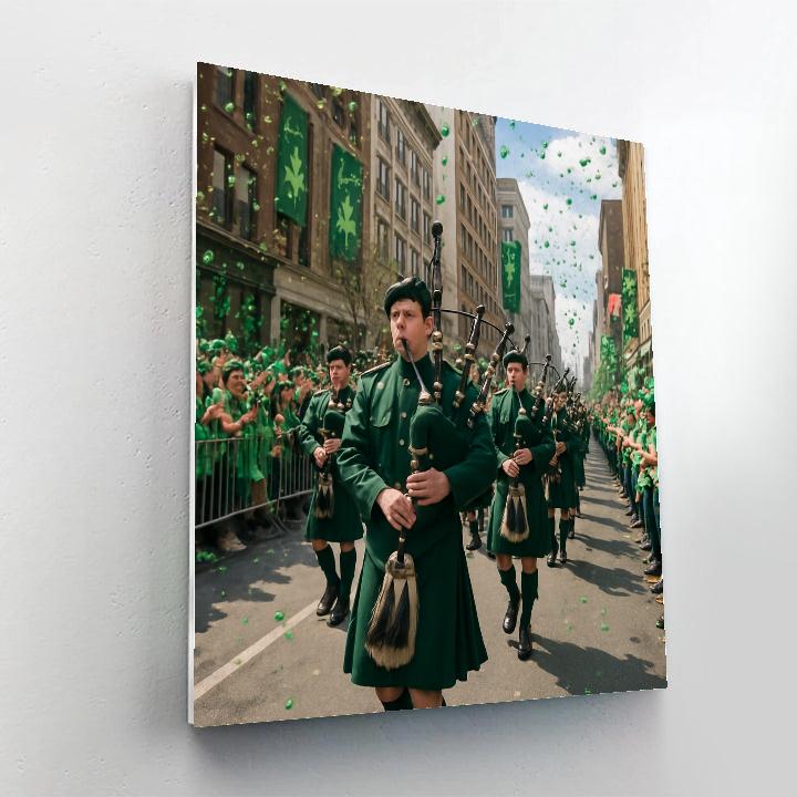 St Patricks Day Parade Emerald paint by numbers