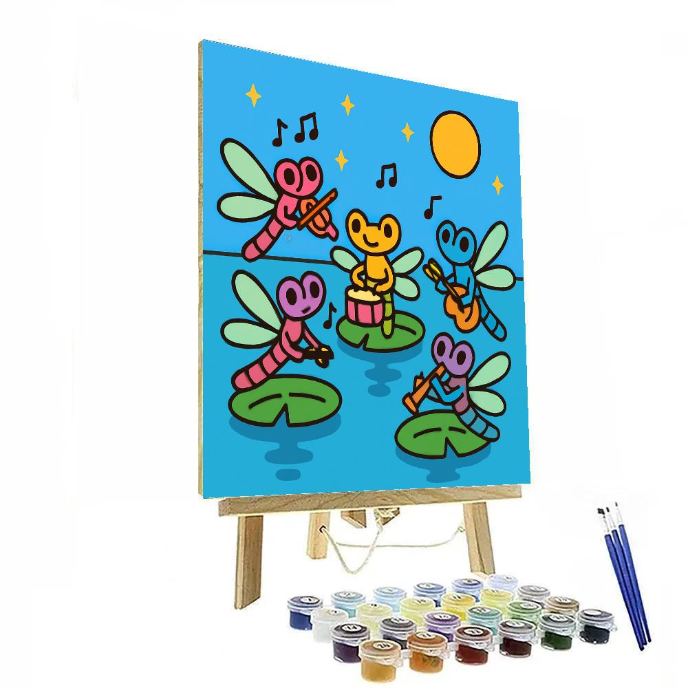 Orbiting Dragonfly Orchestra paint by numbers