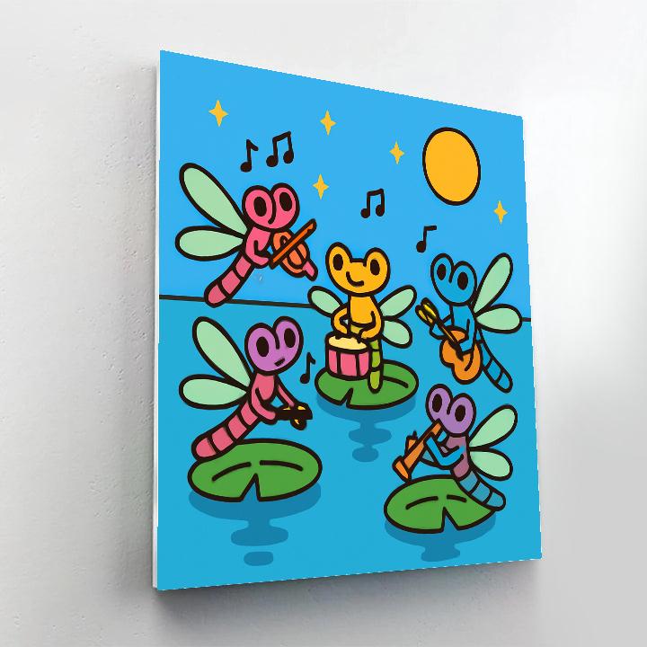 Orbiting Dragonfly Orchestra paint by numbers