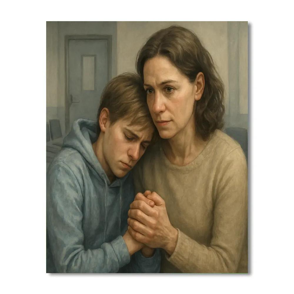 Hospital Waiting Room Comfort paint by numbers