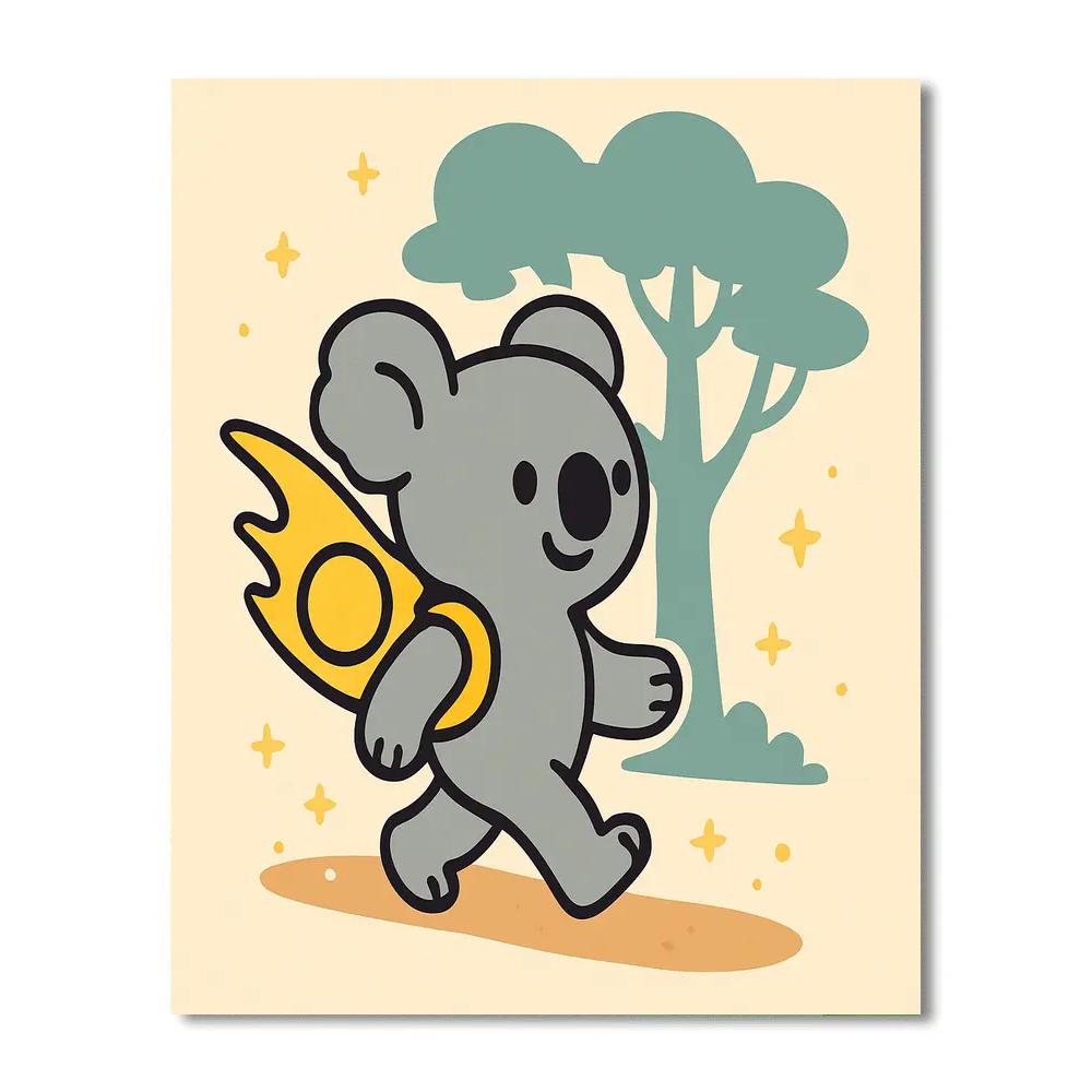 Comet Koala Backpack painting number kit