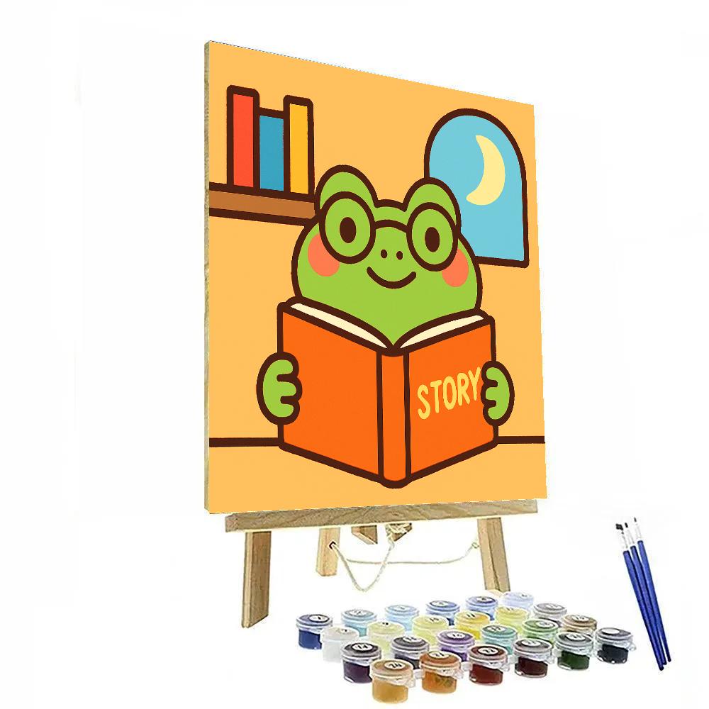 Lunar Frog Librarian DIY paint by numbers