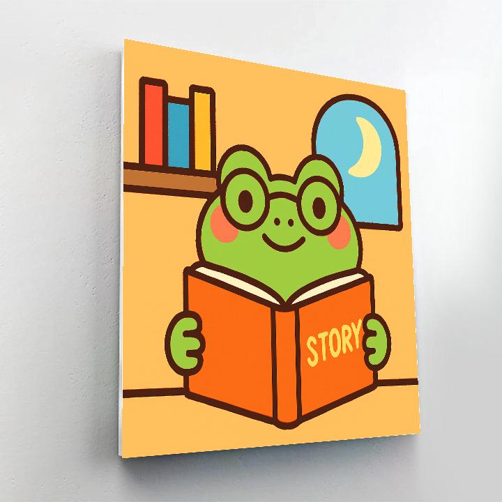Lunar Frog Librarian DIY paint by numbers
