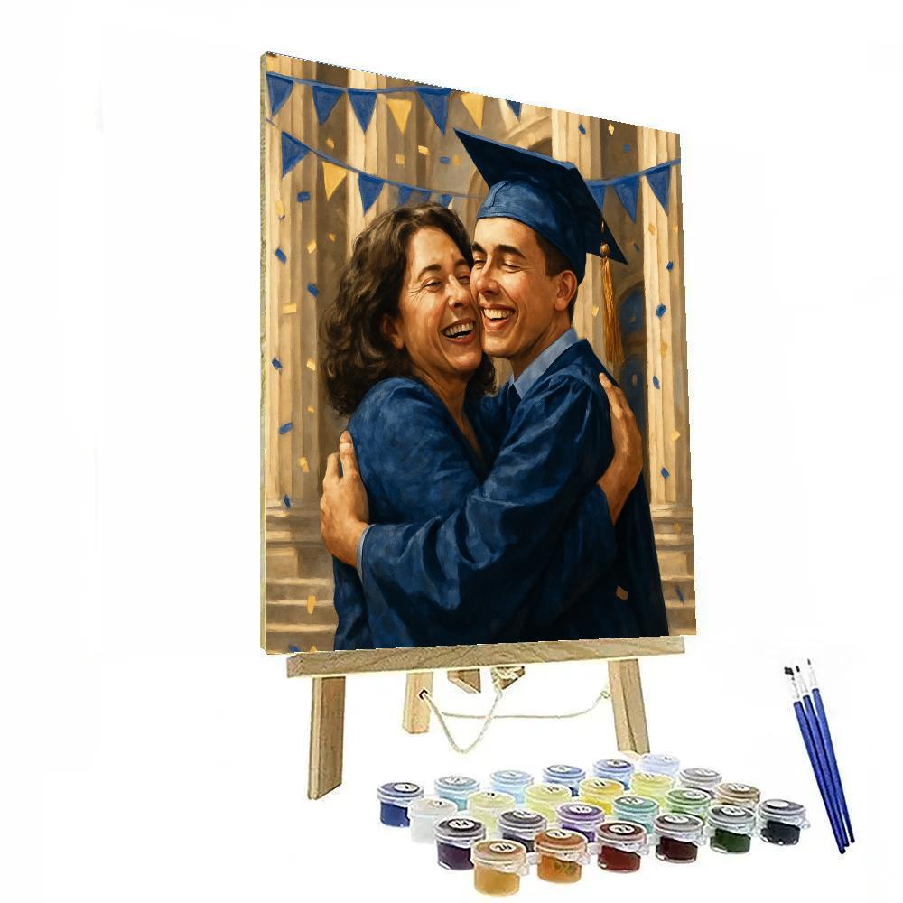 Graduation Day Proud Hug paint by number