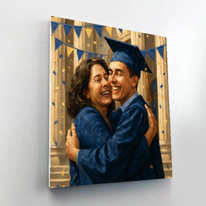 Graduation Day Proud Hug paint by number