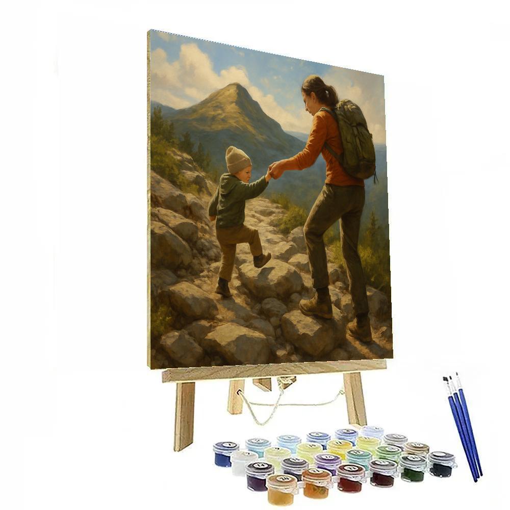 Mountain Trail Guiding Hand Number painting