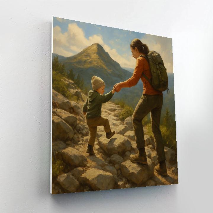 Mountain Trail Guiding Hand Number painting