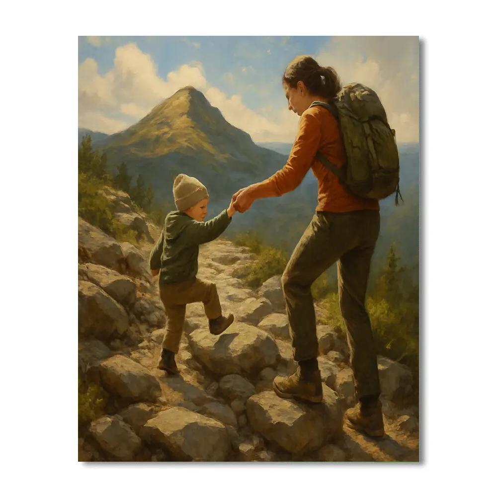 Mountain Trail Guiding Hand Number painting